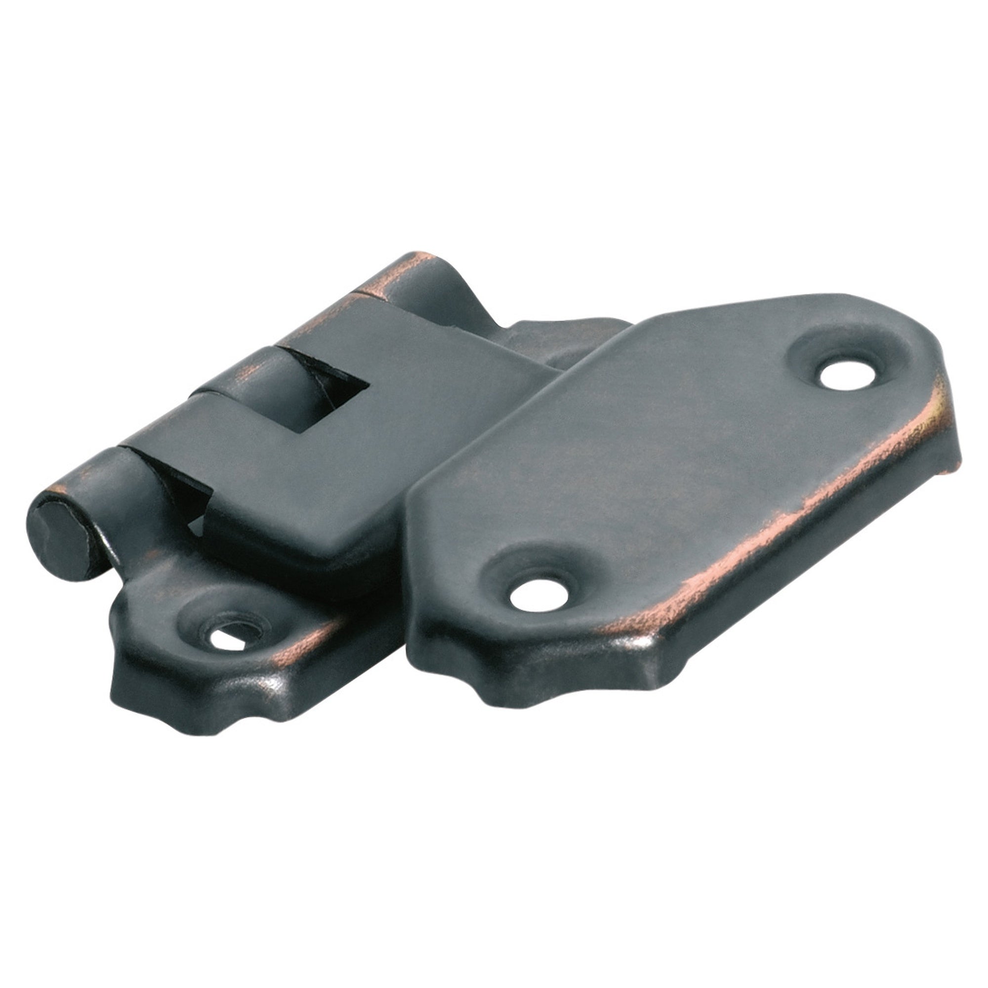 Fold Over Offset Cabinet Hinge, Antique Copper