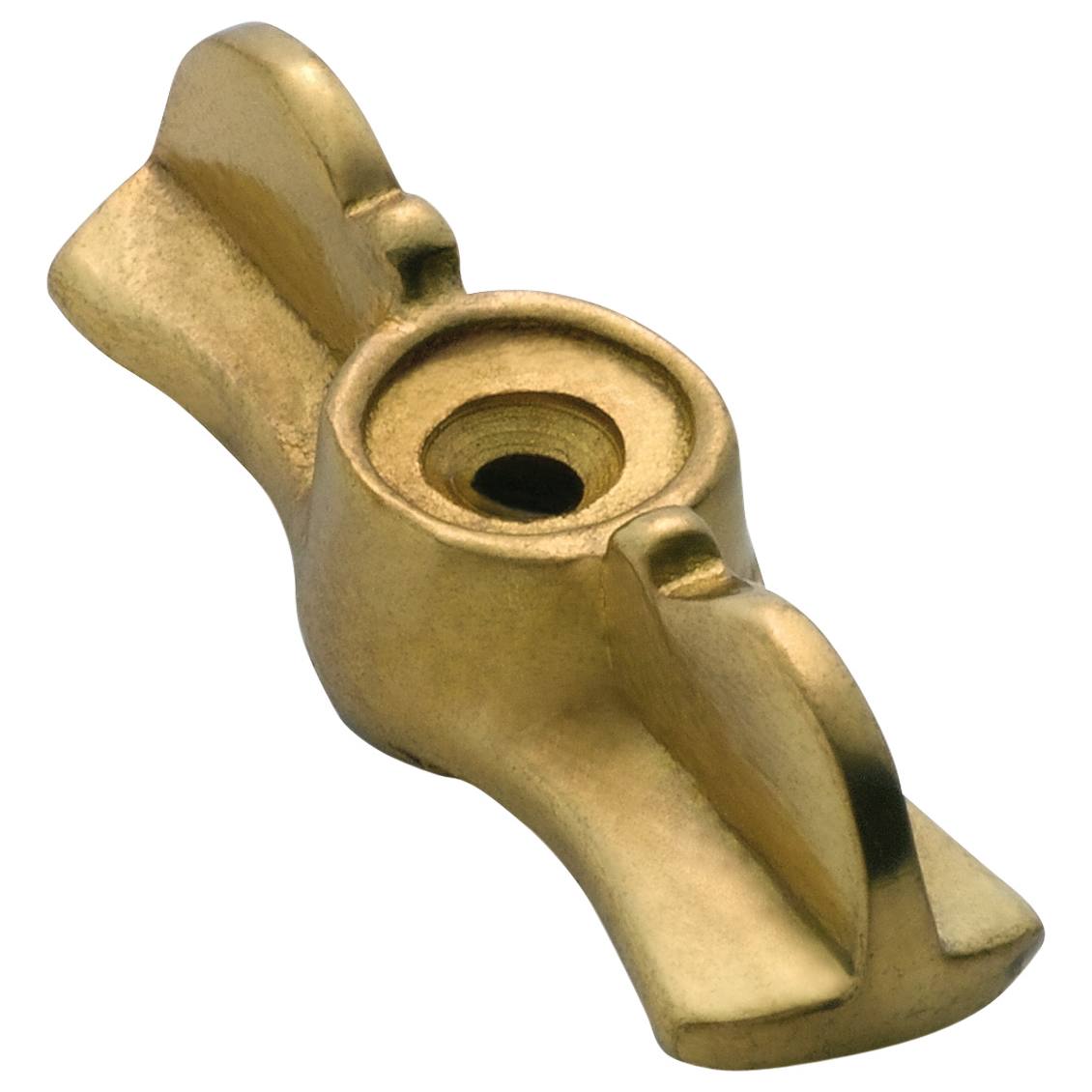 Butterfly Catch for Flyscreens, Polished Brass