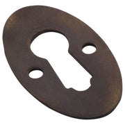Oval Cupboard/Drawer Escutcheon, Antique Brass