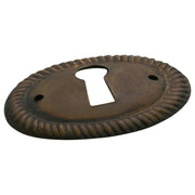 Decorative Cupboard Escutcheon, Antique Brass