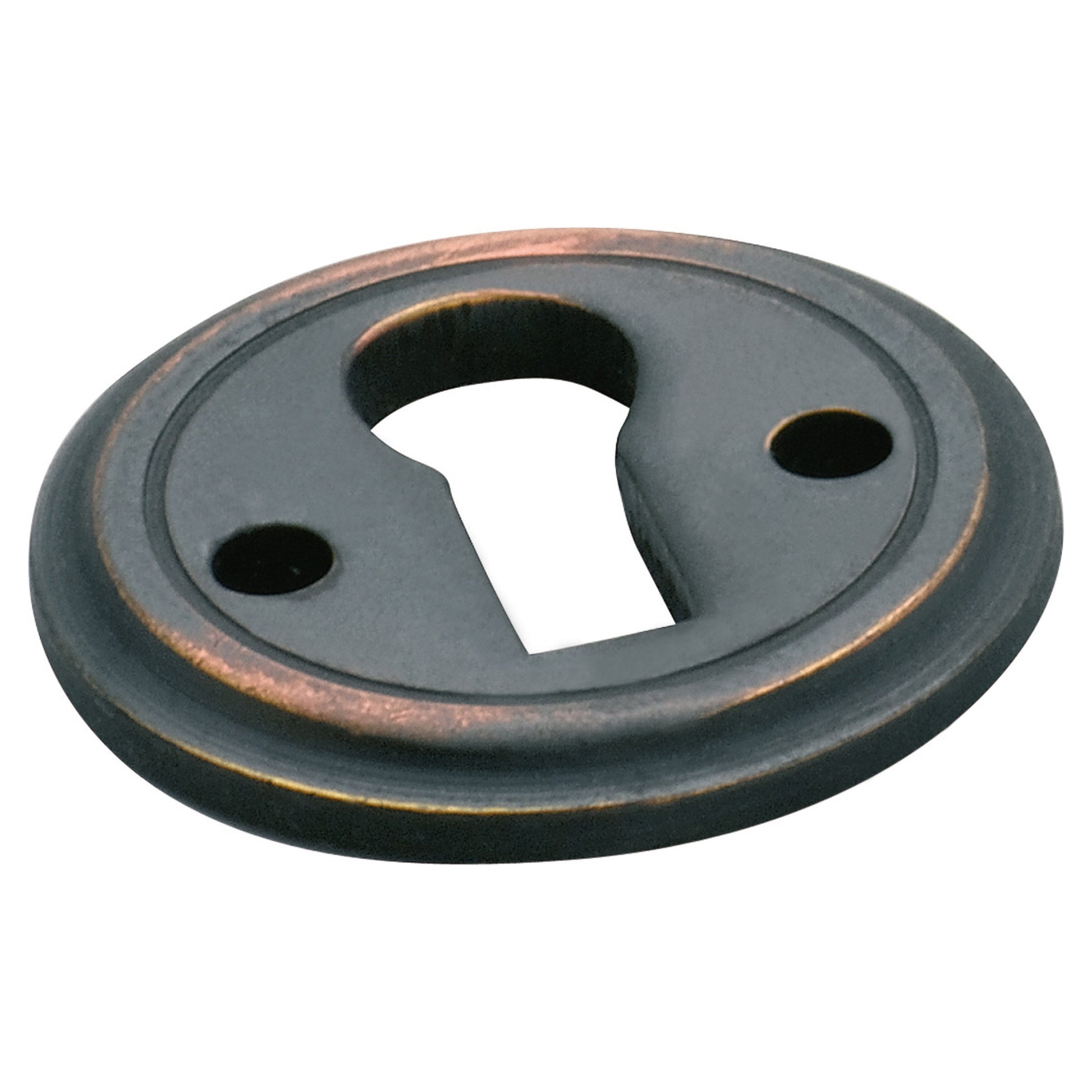 Round Cast Cupboard Escutcheon, Antique Copper