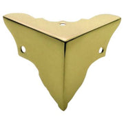 Large Box Corner Cap, Polished Brass