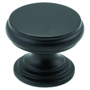 Cupboard Knob Flat Matt Black, Matte Black