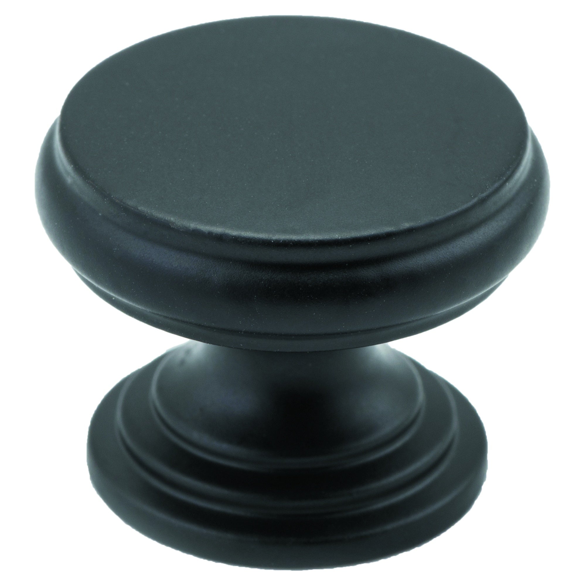 Cupboard Knob Flat Matt Black, Matte Black