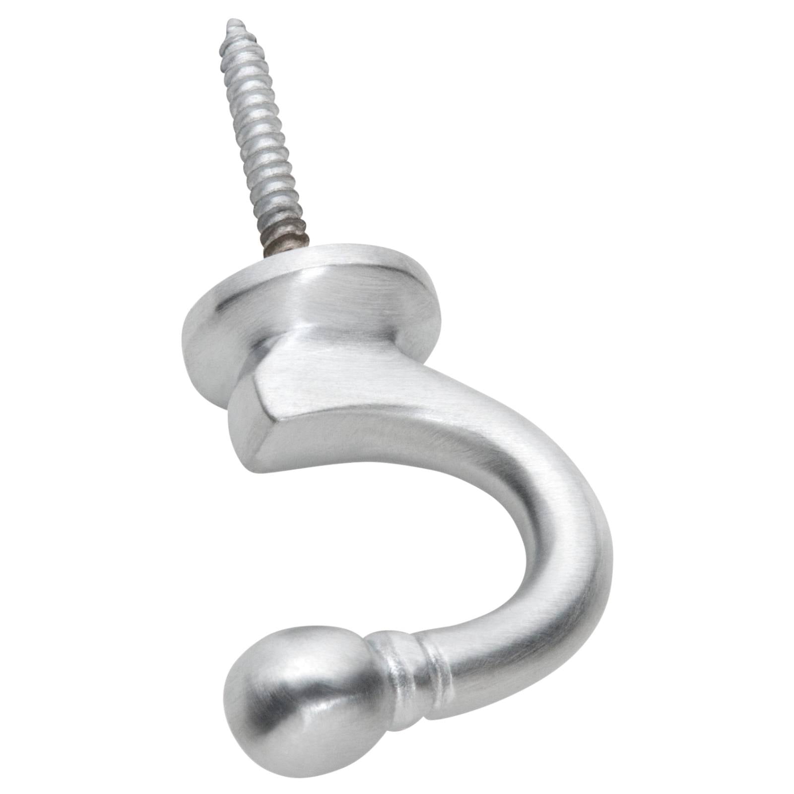 4.5cm Single Tie Back Hook, Satin Chrome