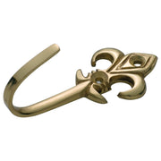 Fleur De Lys Tassel Hook, Polished Brass