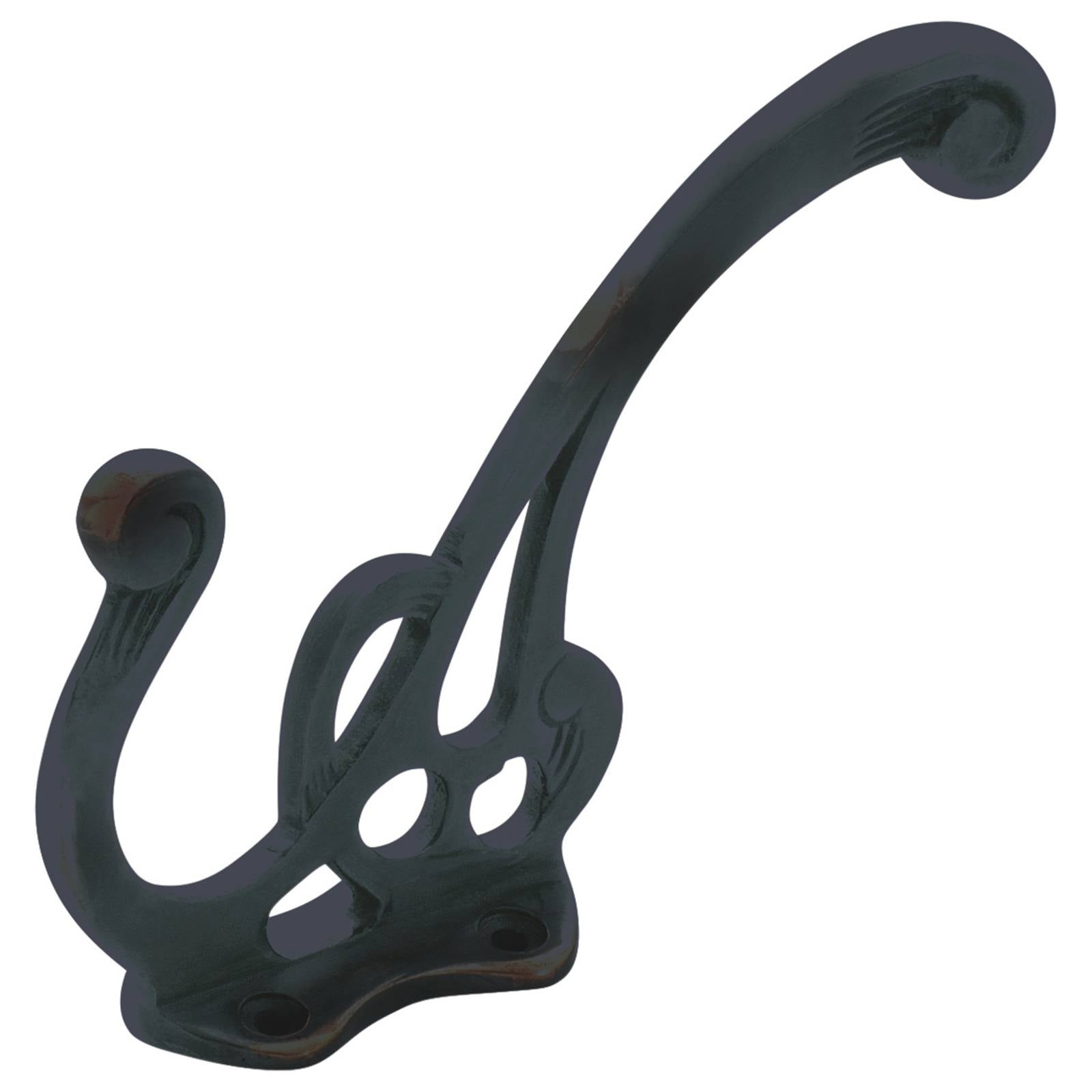 12cm Nouveau Hat & Coat Hook, Antique Copper