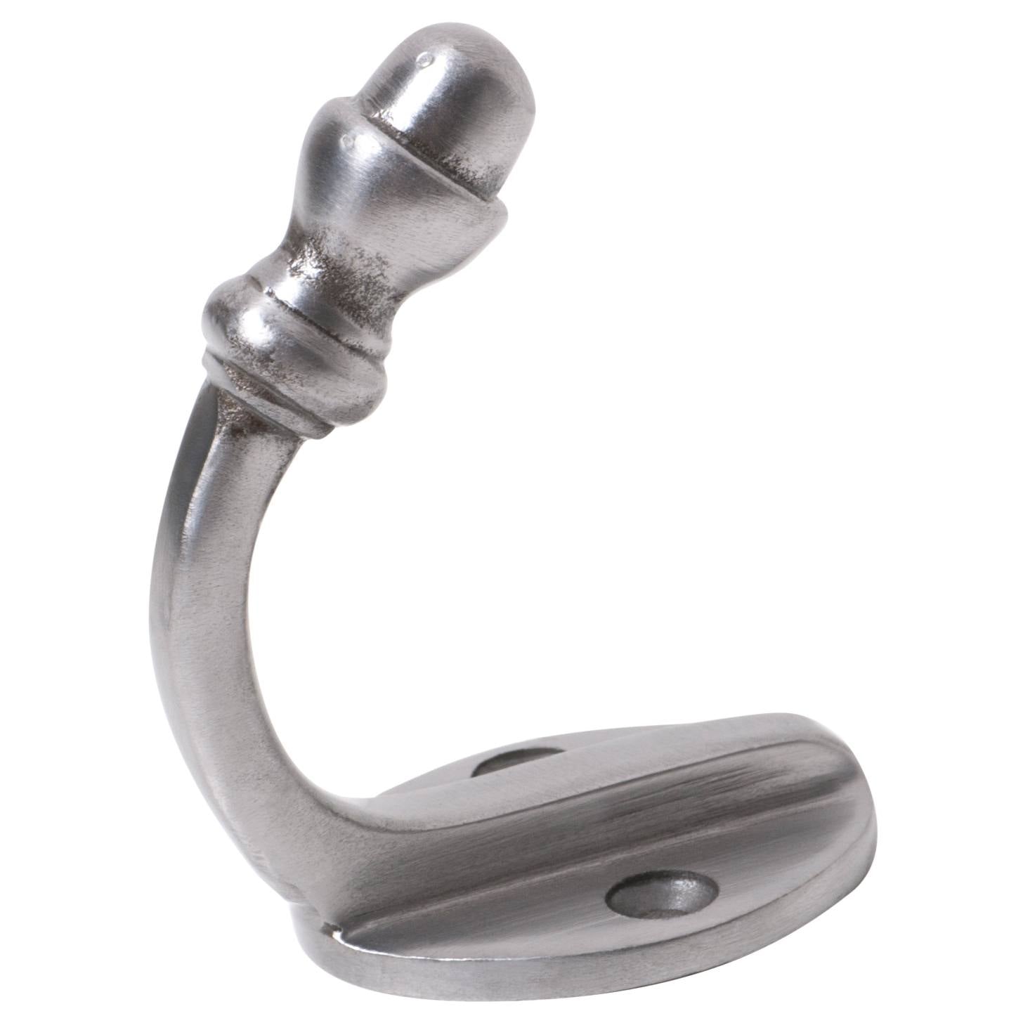 Decorative Single Robe Hook, Polished Metal