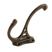 9.5cm Nouveau Hat & Coat Hook, Antique Brass