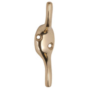 Small Cleat Hook, Polished Brass