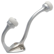 Porcelain Tip Hat & Coat Hook, Chrome/White
