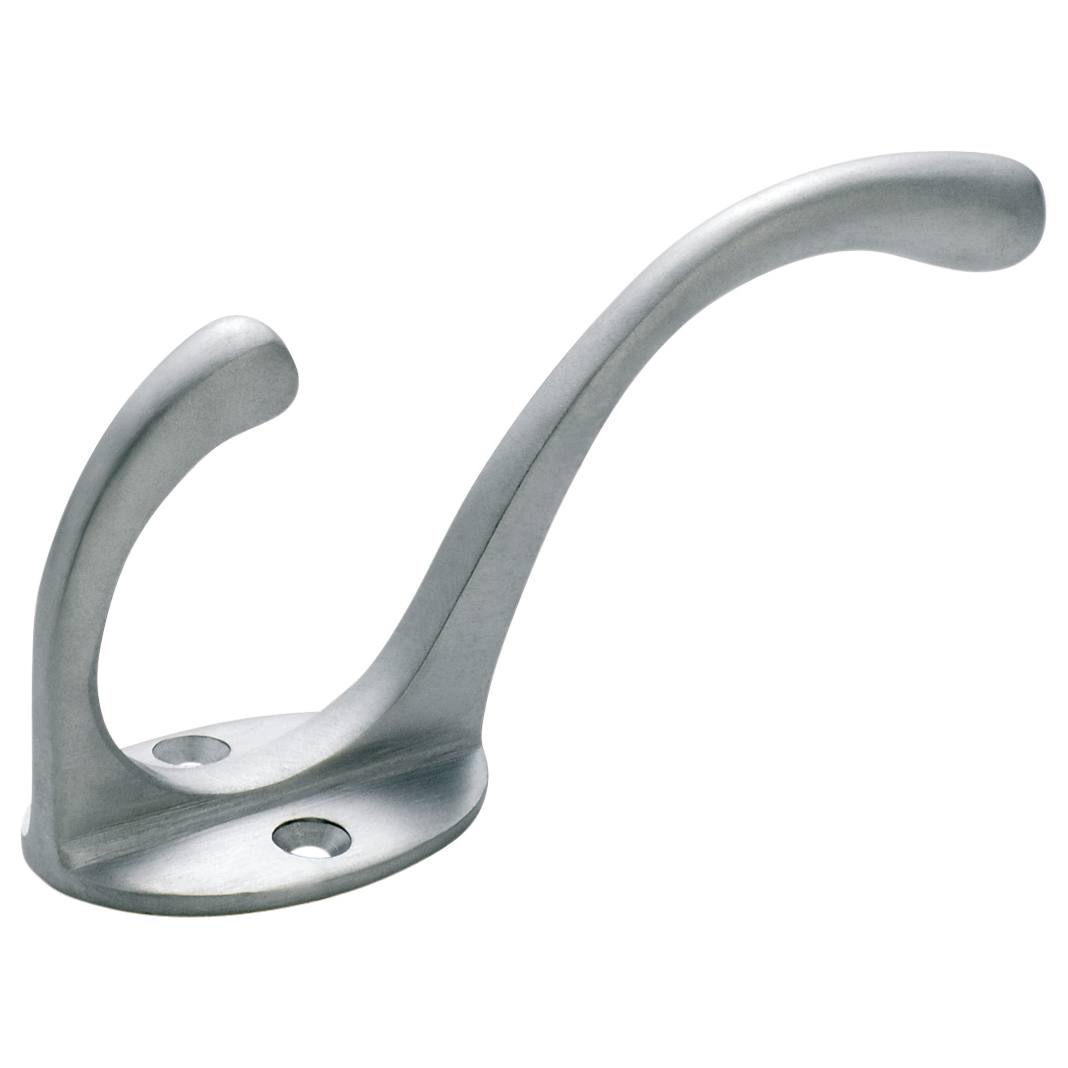 11cm Plain Hat & Coat Hook, Satin Chrome