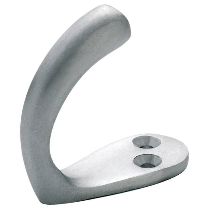 Plain Single Robe Hook, Satin Chrome
