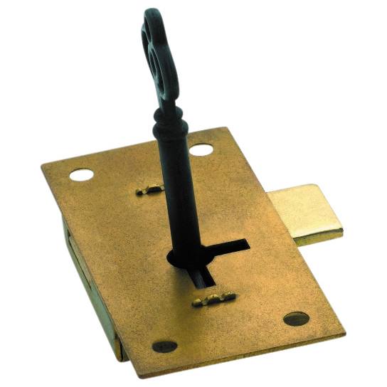 7.6x3.7cm Cupboard Lock, Brass