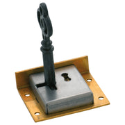 3.8x3.2cm Drawer/Till Lock, Brass