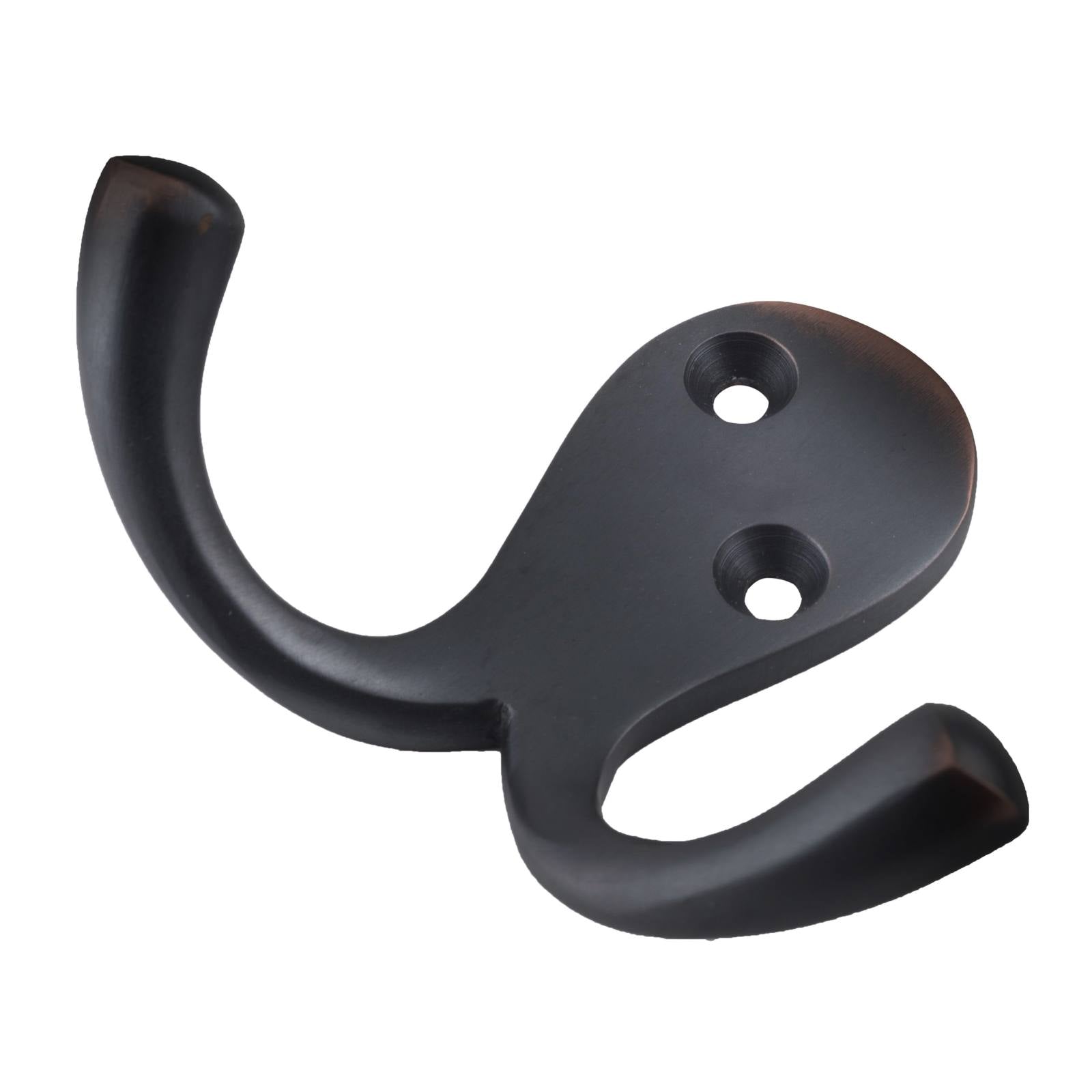 Plain Double Robe Hook, Antique Copper