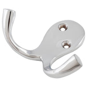 Plain Double Robe Hook, Chrome