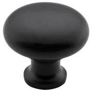 Small Round Cupboard Knob, Matte Blk