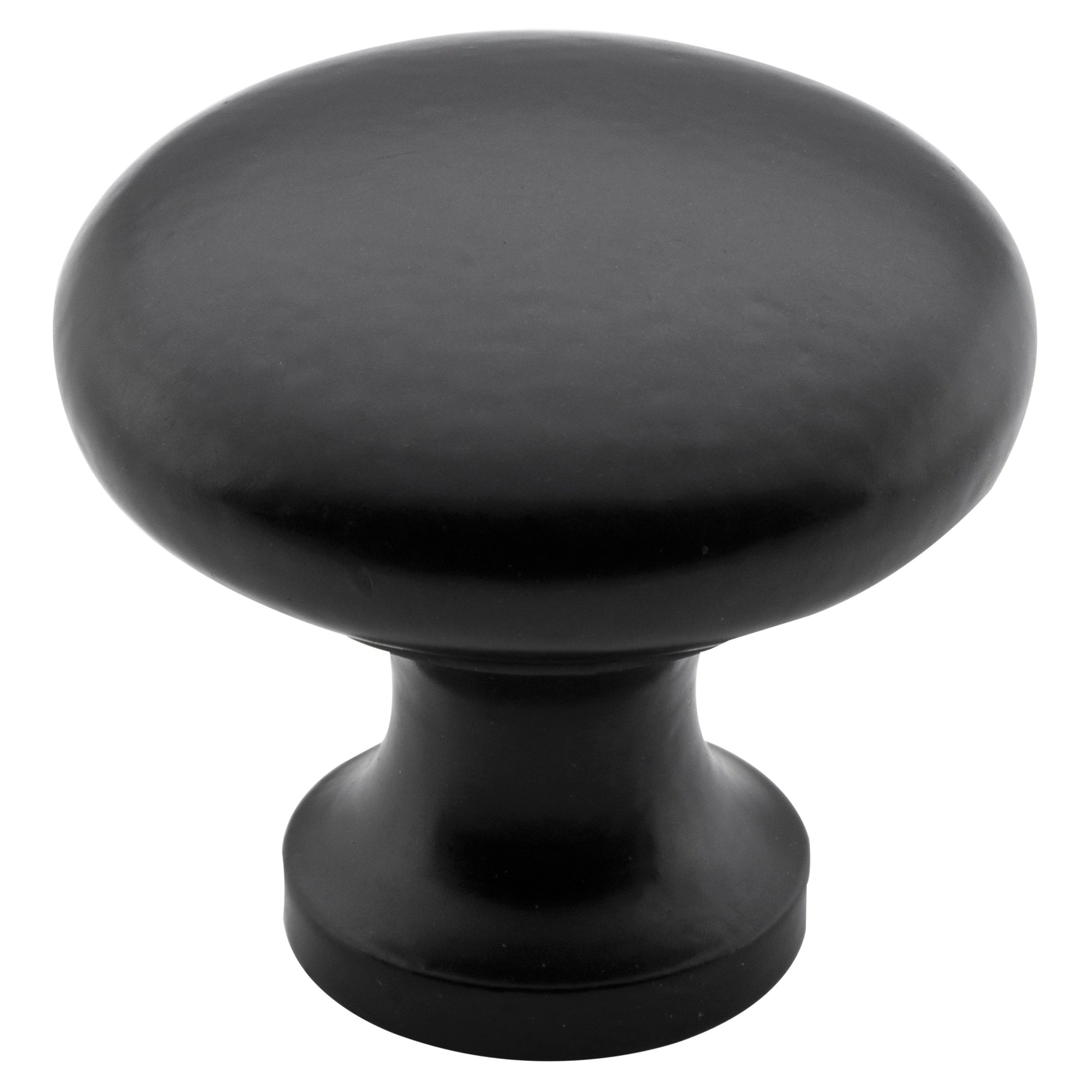 Medium Round Cupboard Knob, Matte Blk