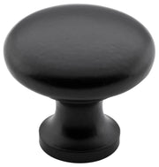 Medium Round Cupboard Knob, Matte Blk