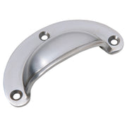 Small Cast Plain Semicircle Drawer Pull, Pol Metal, Polished Metal