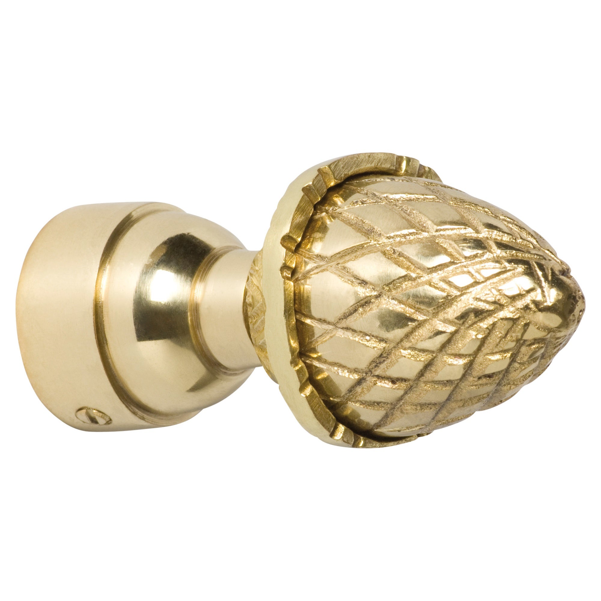 Acorn Finial to Suit 1.9cm Rod, Polished Brass