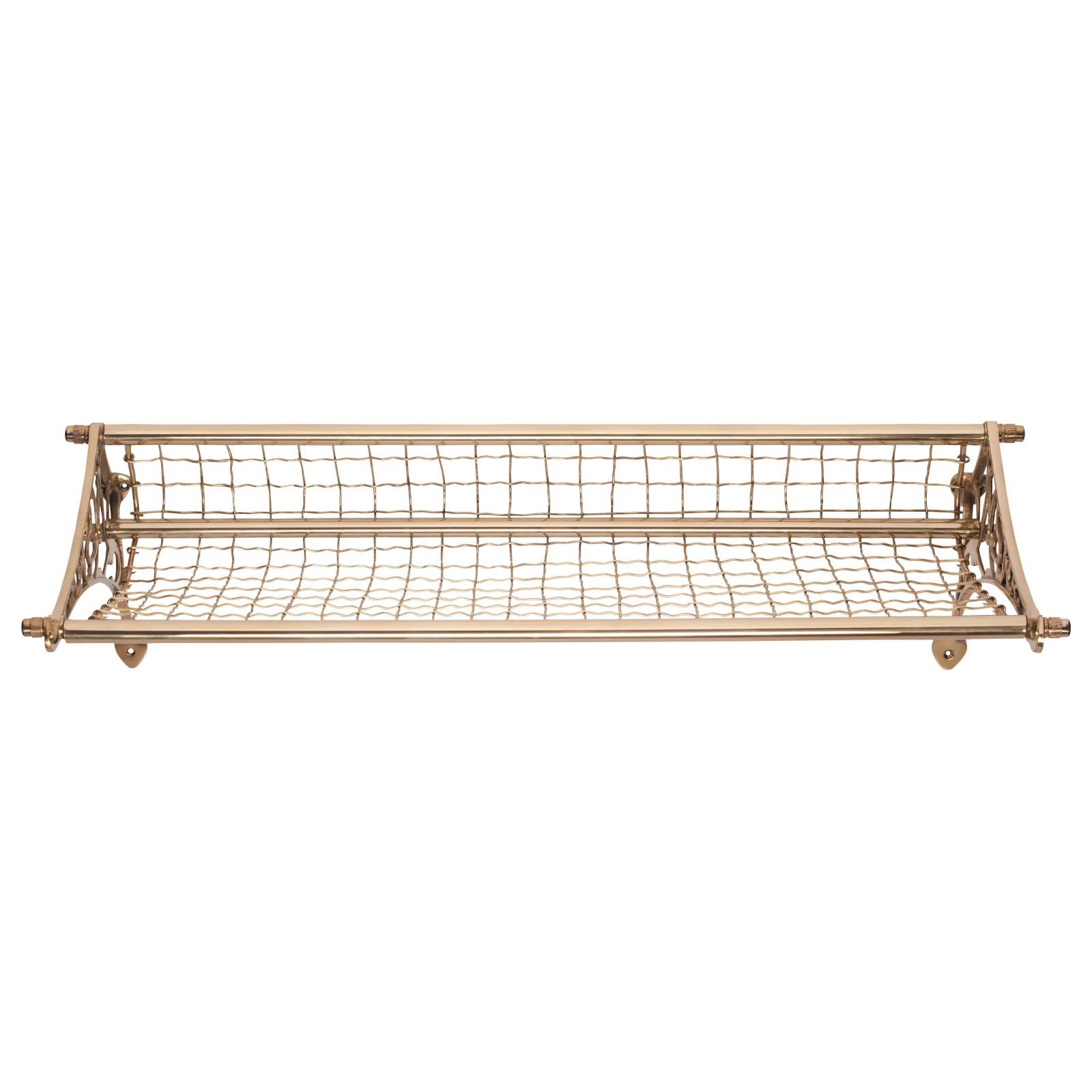 NSW Luggage Rack, Polished Brass