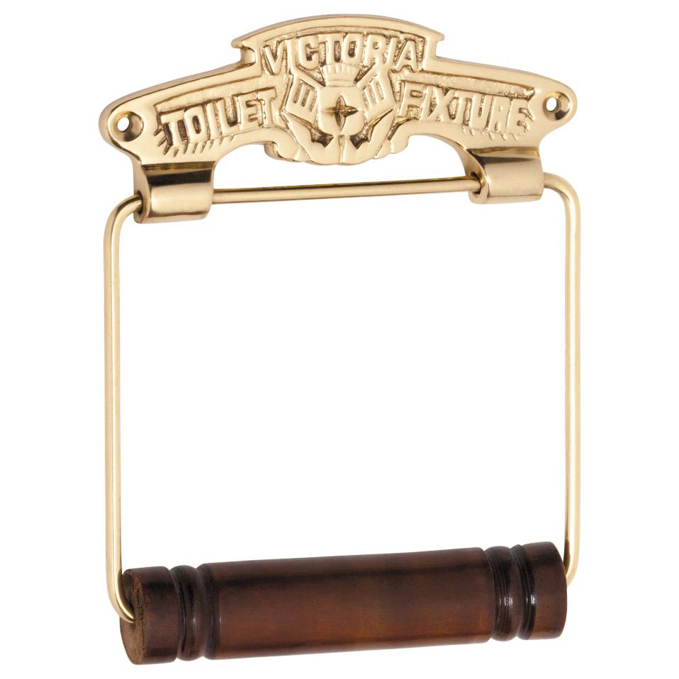 Victoria Toilet Roll Holder, Polished Brass