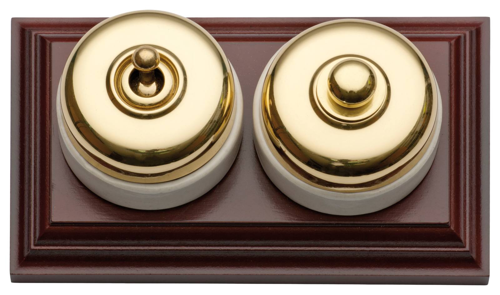 Toggle Switch, Polished Brass Ivory
