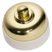 Dimmer Base, Polished Brass Ivory