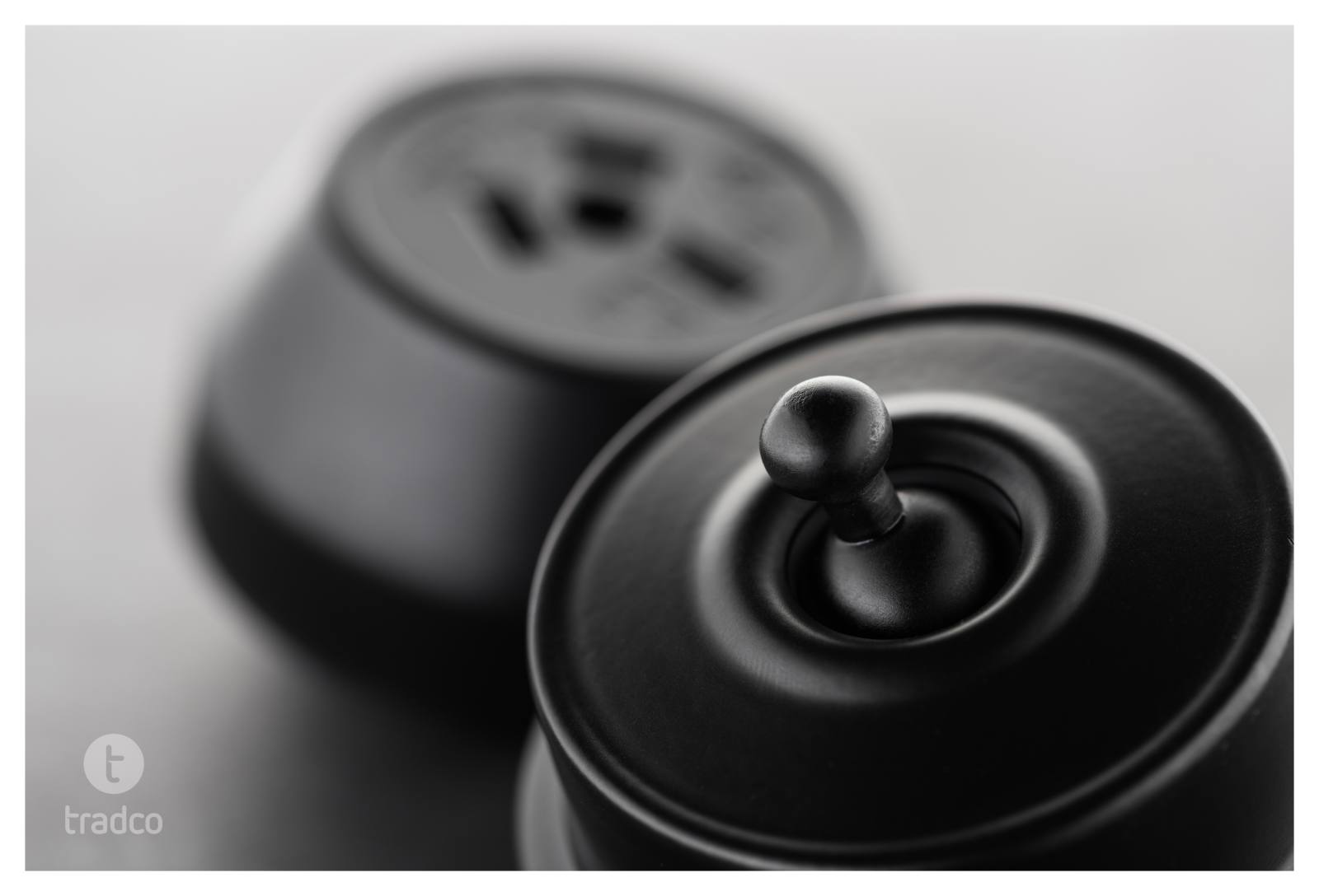 Federation Toggle Switch, Matt Black