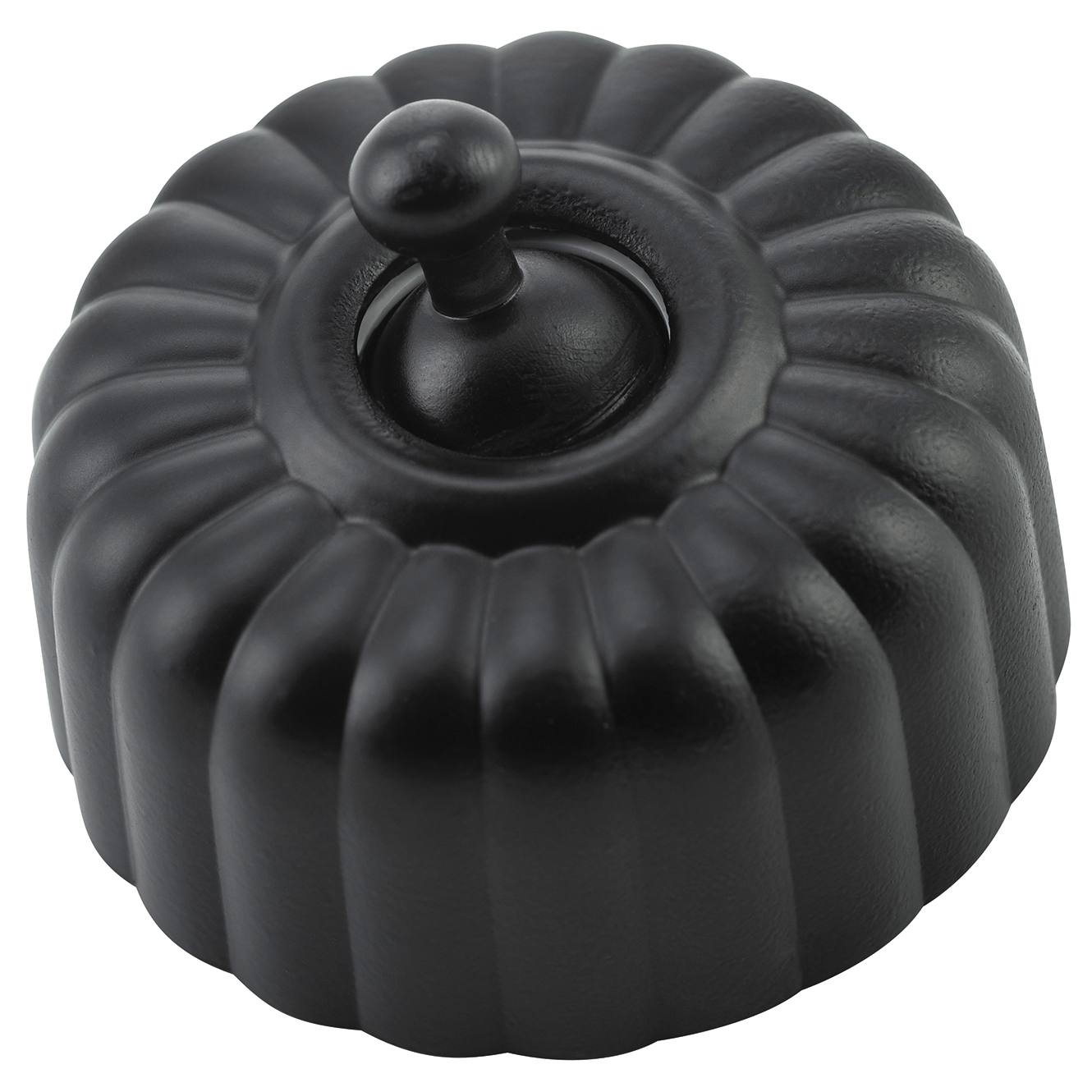 Fluted Toggle Switch, Black