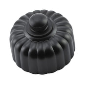 Fluted Fan Controller, Matte Black, Matte Black Powder Coated