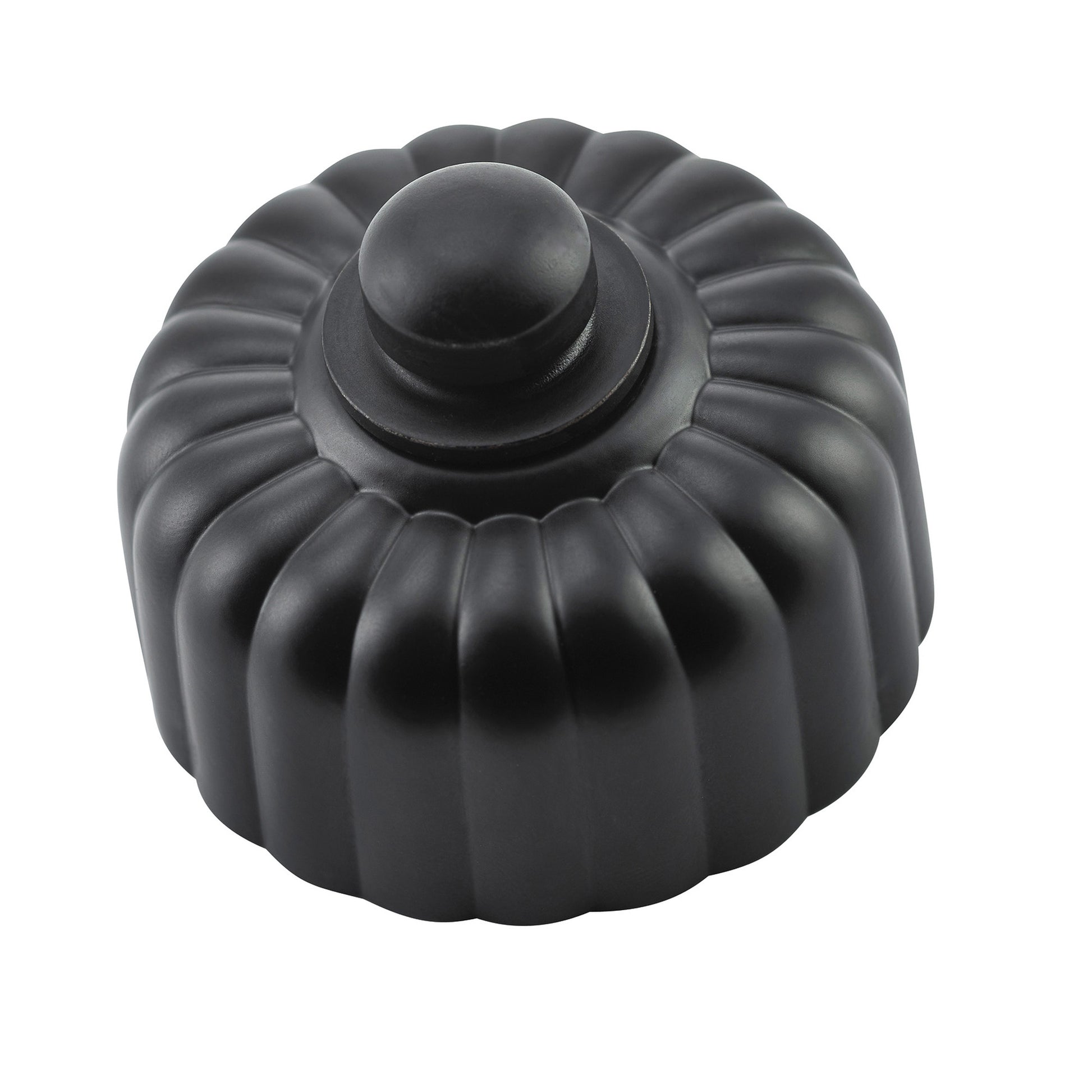 Fluted Fan Controller, Matte Black, Matte Black Powder Coated