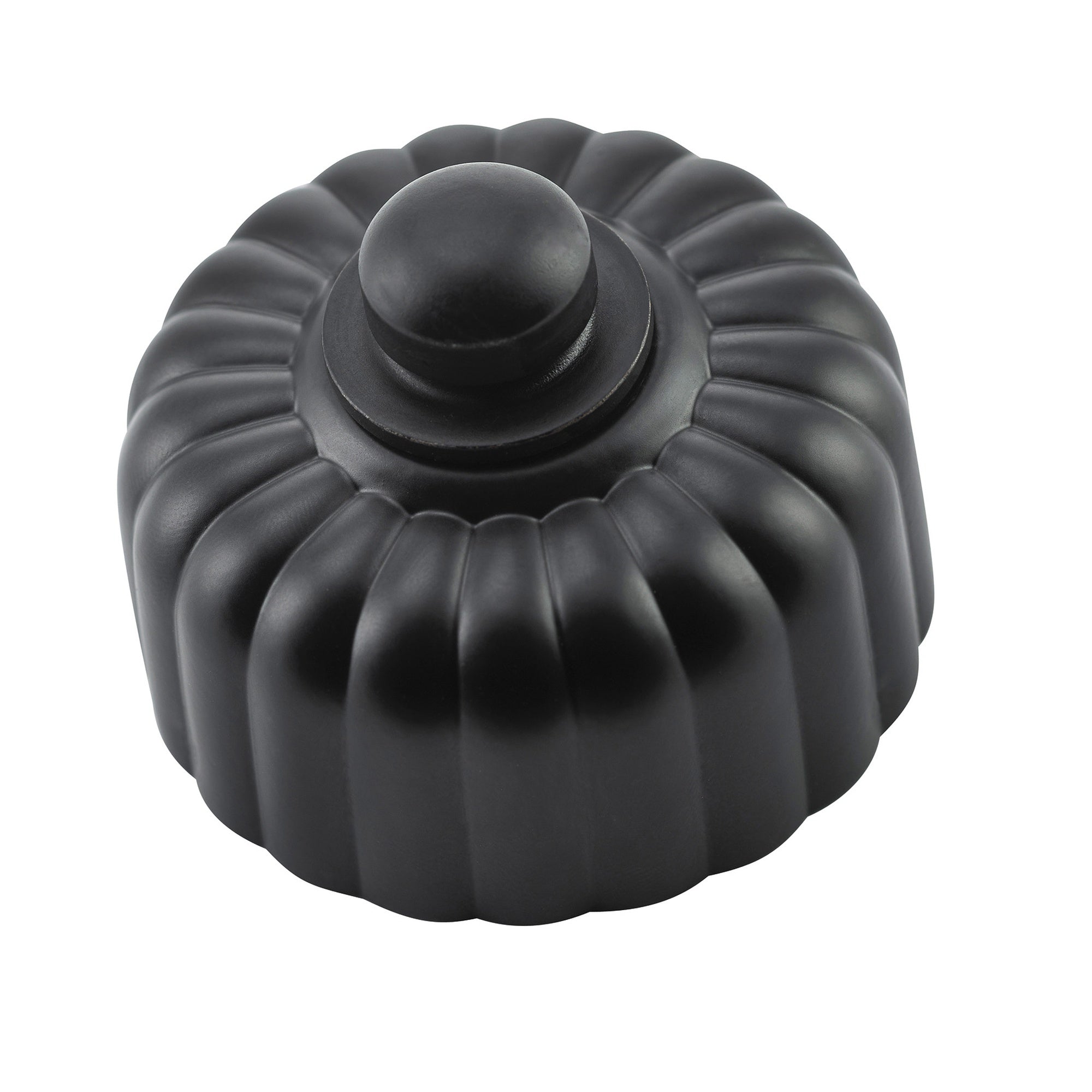 Fluted Fan Controller, Matte Black, Matte Black Powder Coated