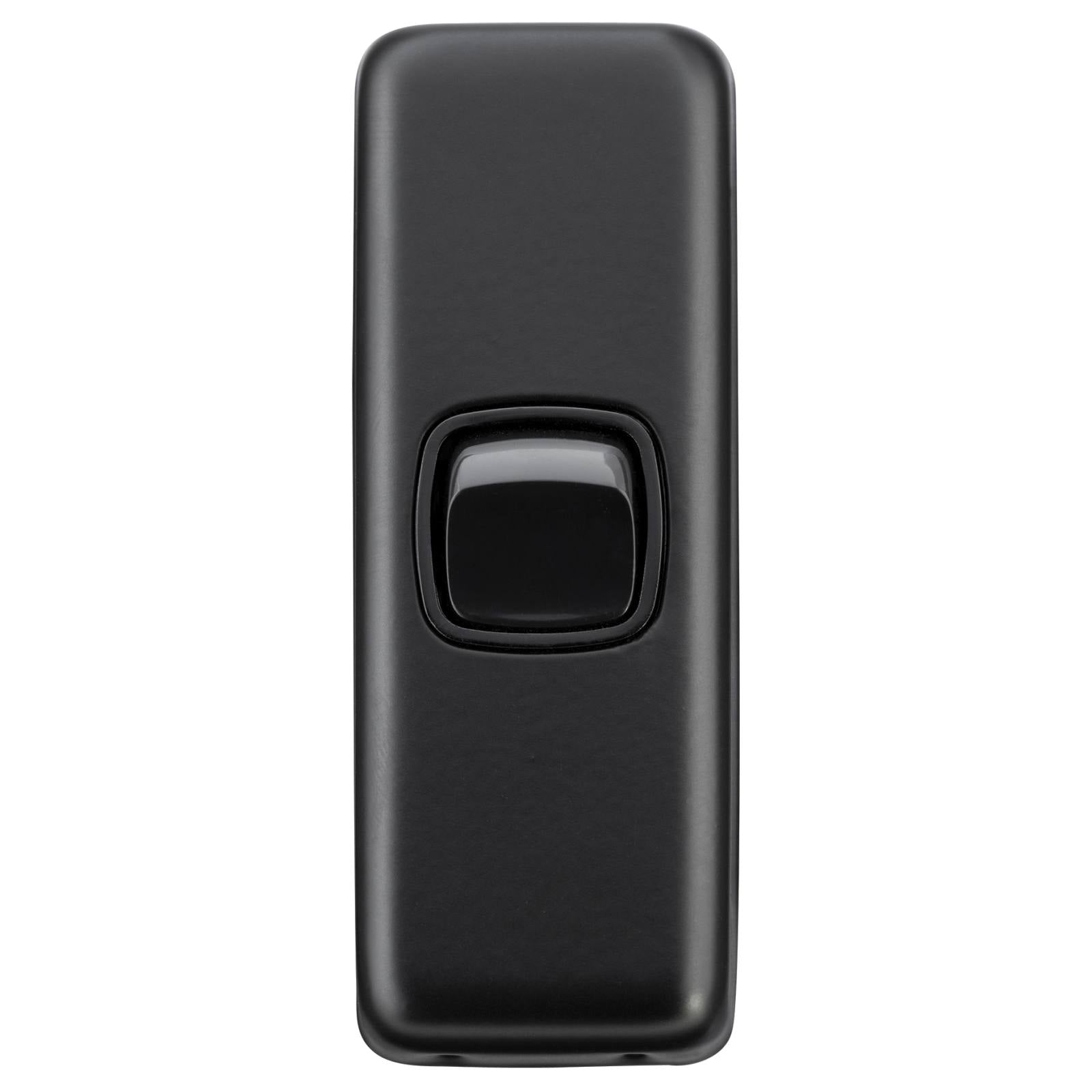 Clip On Switch 1 Gang 30x82, Black