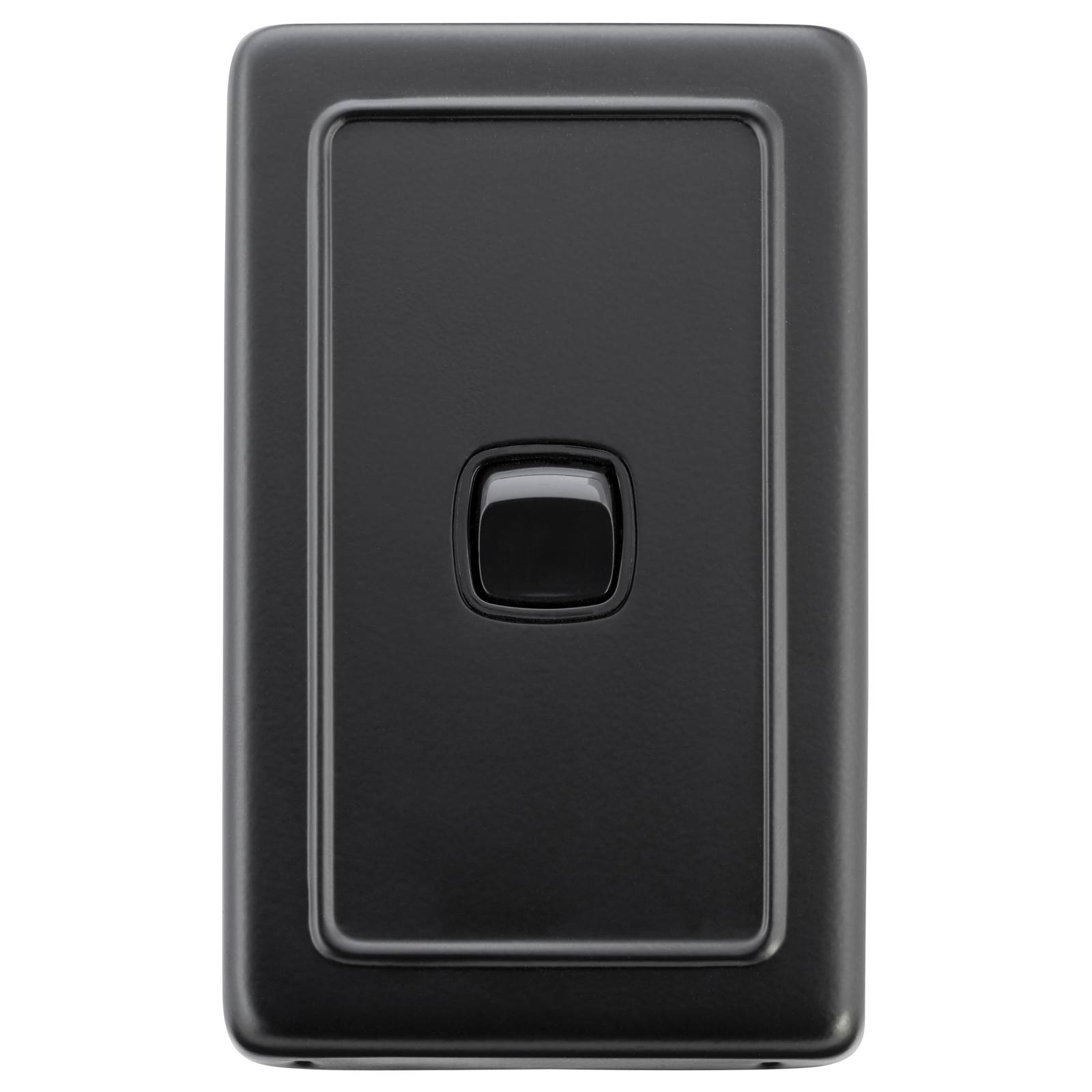 Clip On Switch 1 Gang 72x115, Black