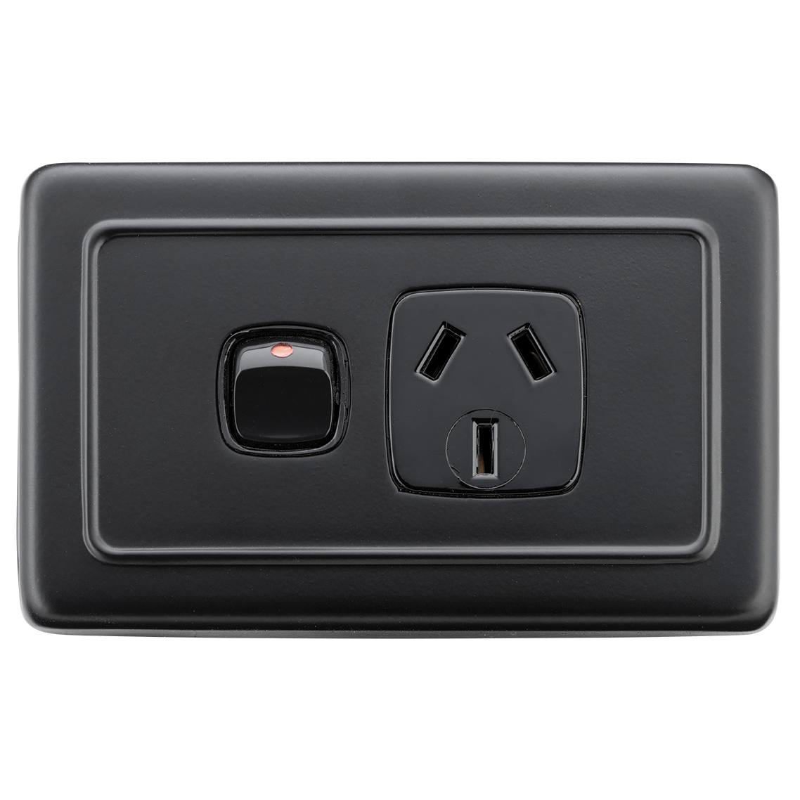 Single Power Point Clip On, Black