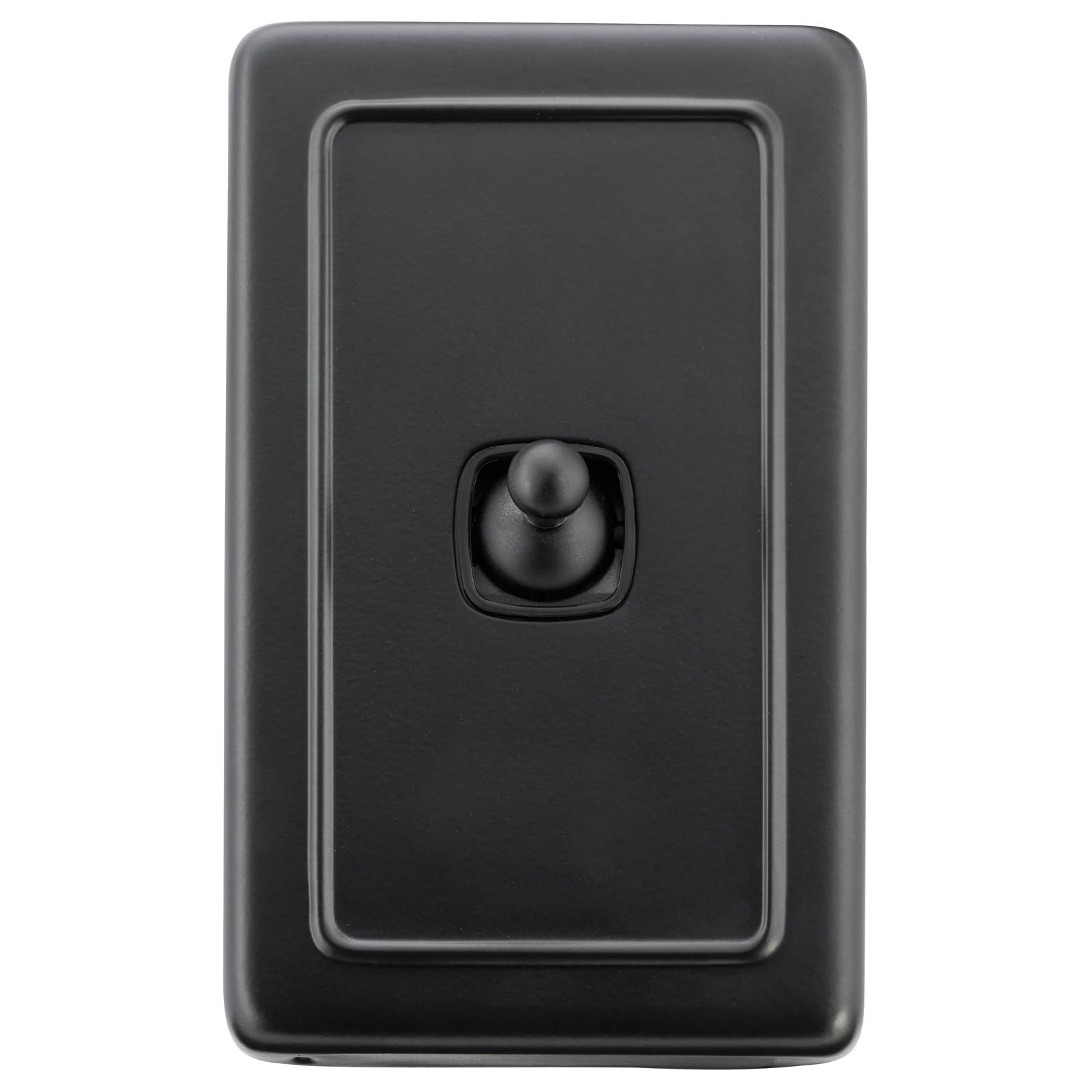 Toggle Switch 1 Gang 72x115, Black