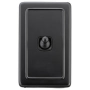 Toggle Switch 1 Gang 72x115, Black