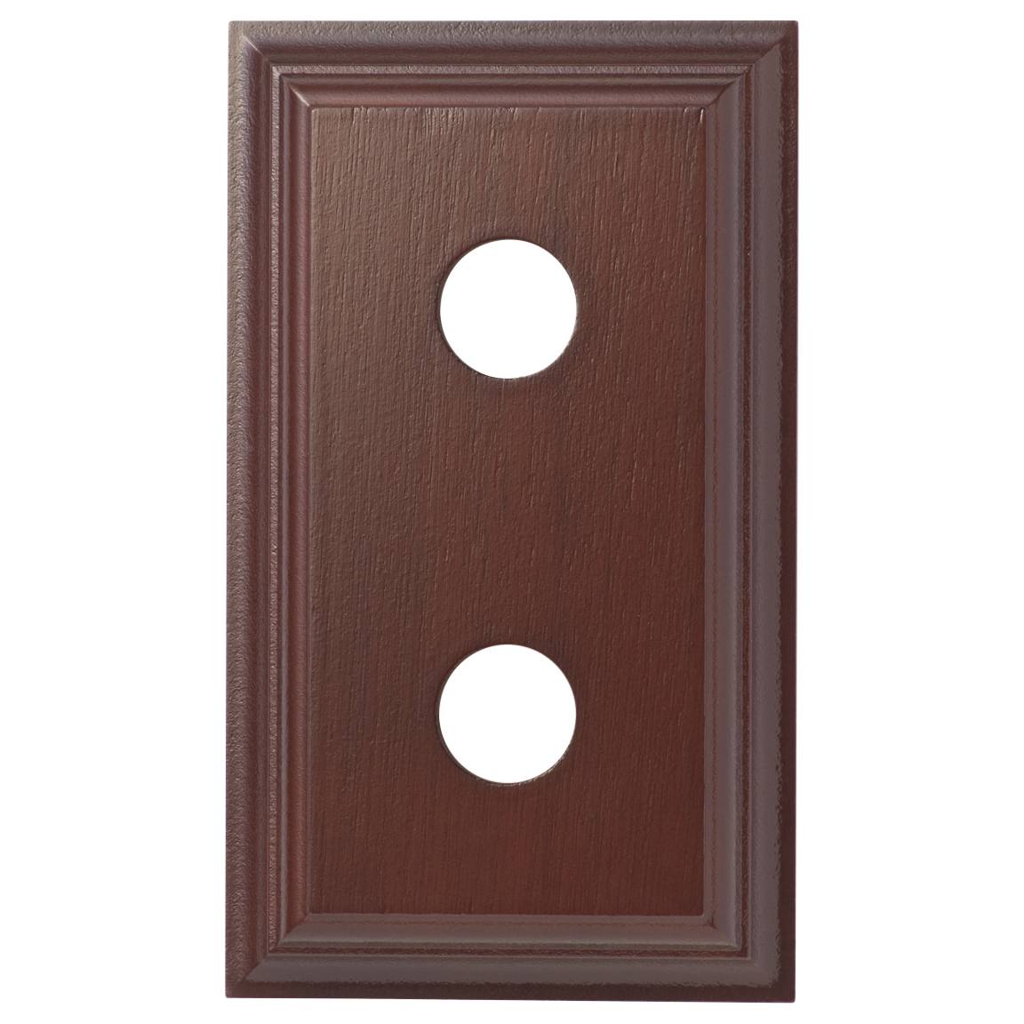 2 Gang Classic Switch Block, Polished Cedar