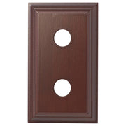 2 Gang Classic Switch Block, Polished Cedar