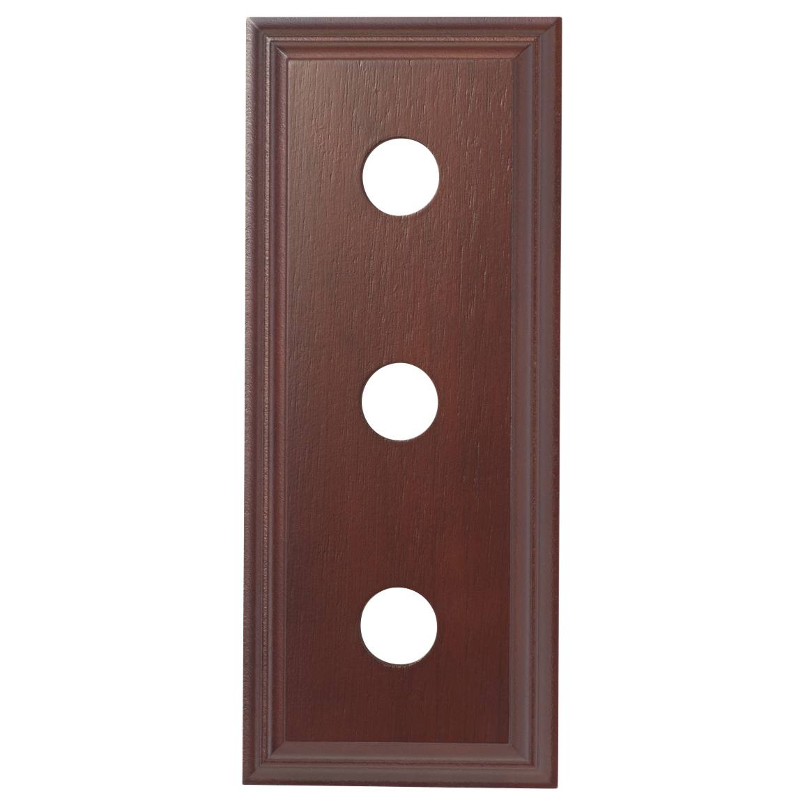 3 Gang Classic Switch Block, Polished Cedar