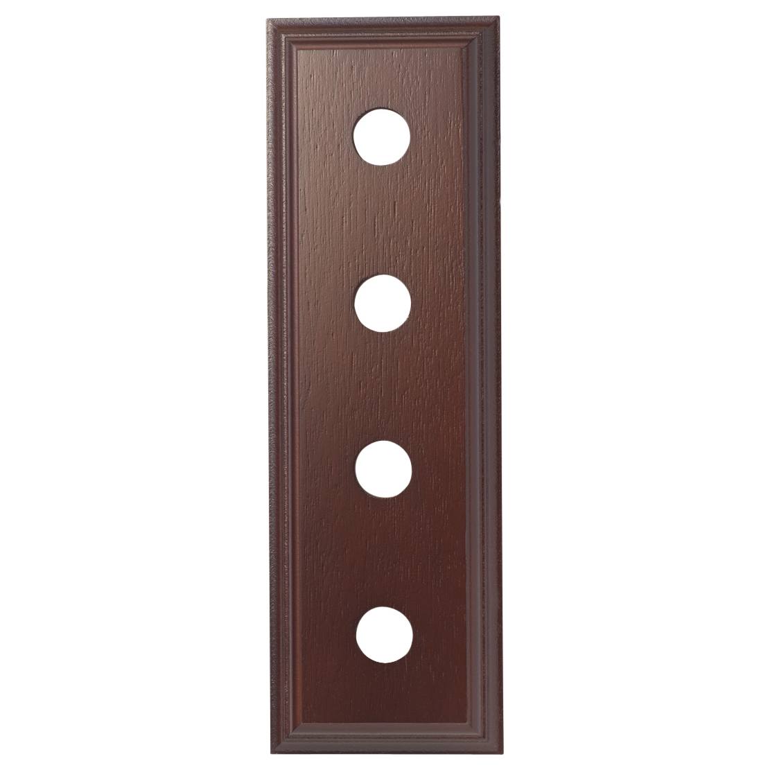 4 Gang Classic Switch Block, Polished Cedar