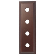 4 Gang Classic Switch Block, Polished Cedar