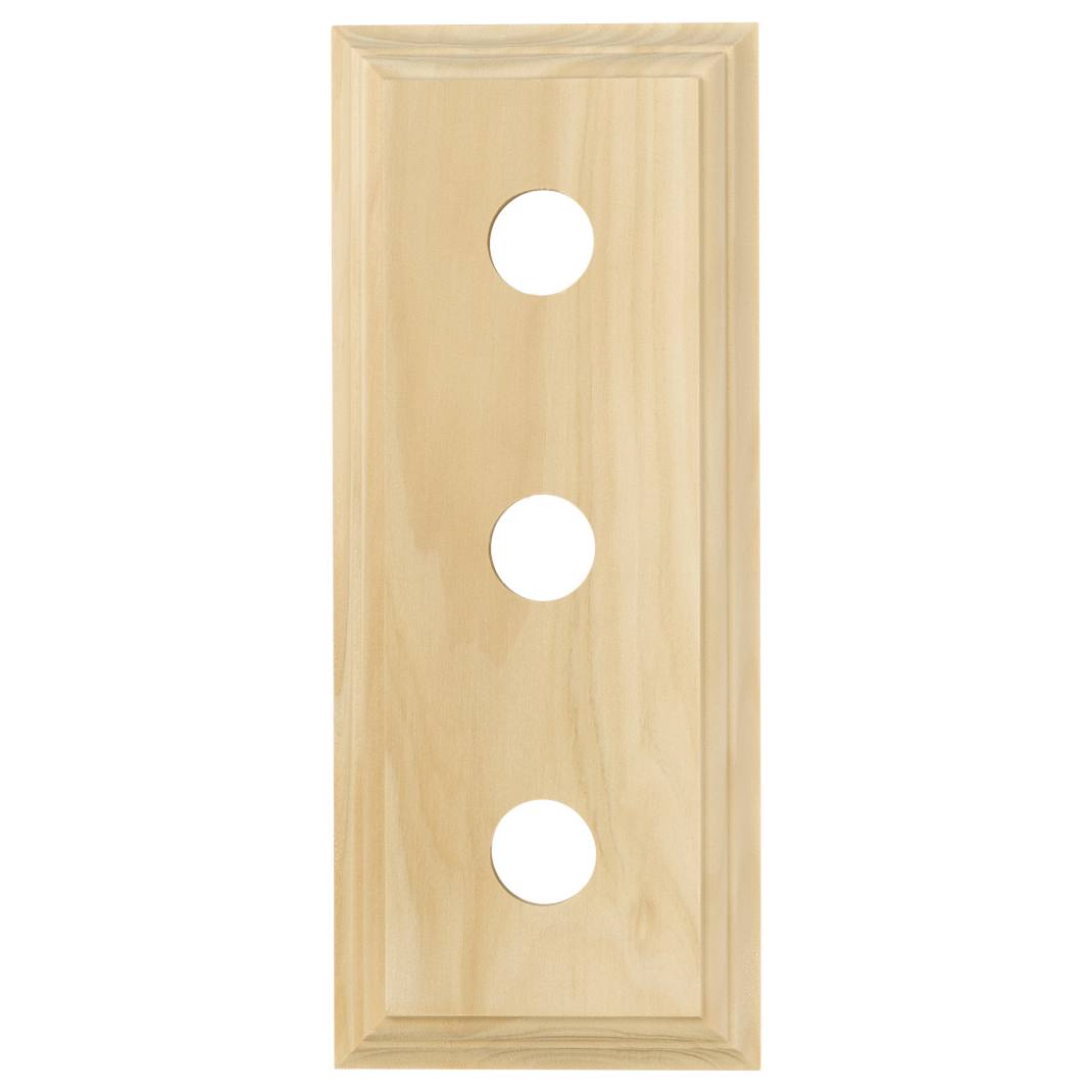 3 Gang Classic Switch Block, Raw