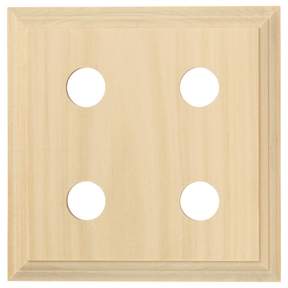 4 Gang Square Switch Block, Raw
