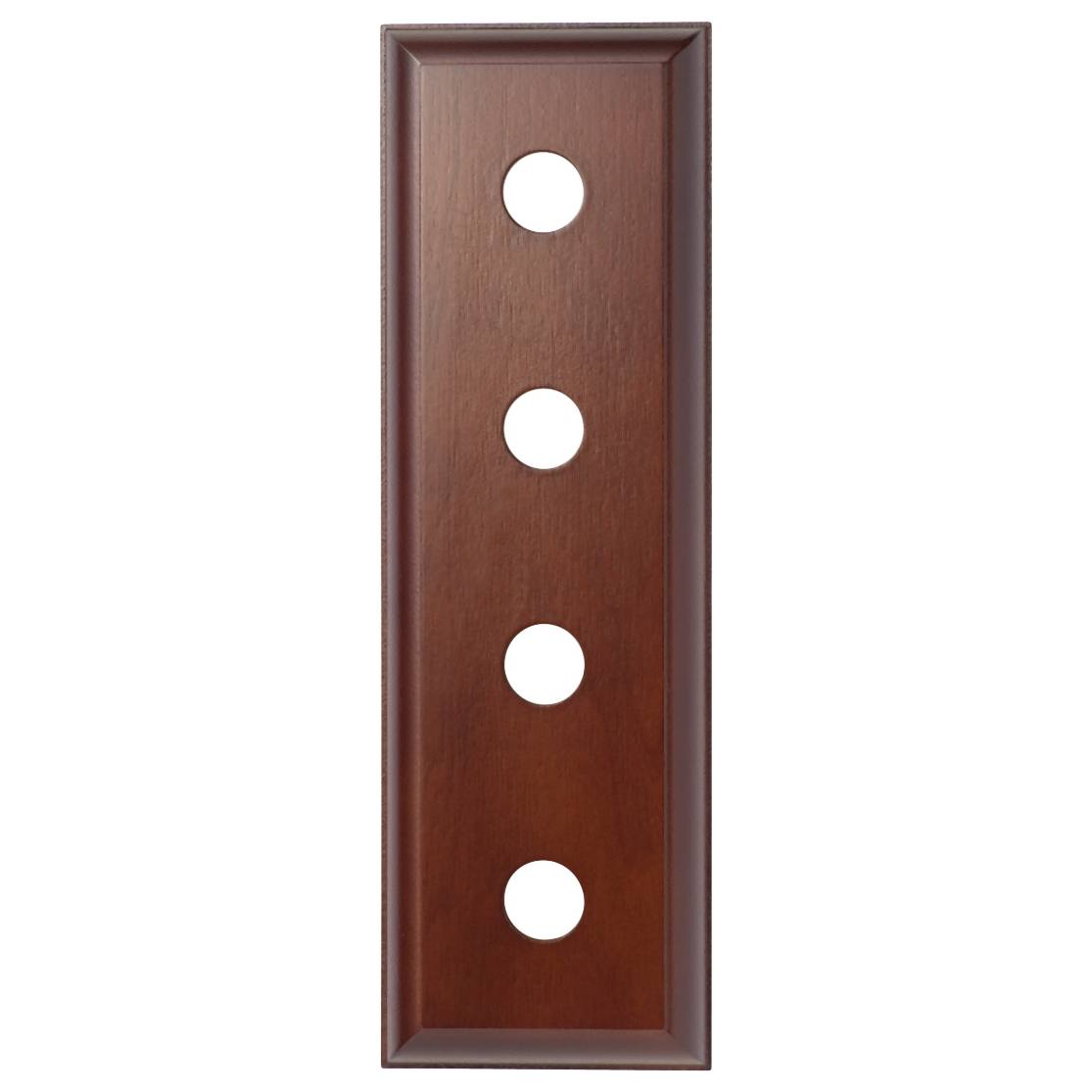 4 Gang Traditional Switch Block, Polished Cedar