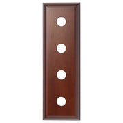 4 Gang Traditional Switch Block, Polished Cedar