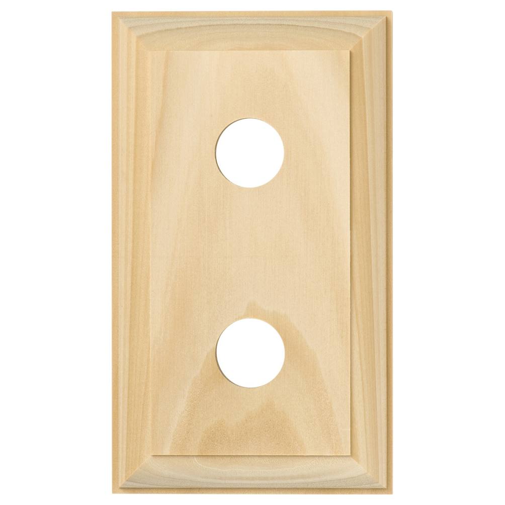 2 Gang Traditional Switch Block, Raw